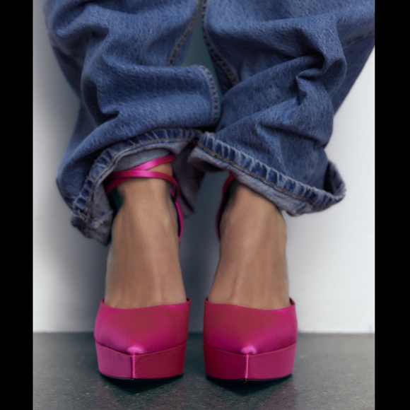 Zara Shoes - Zara Fuchsia Platform Heels